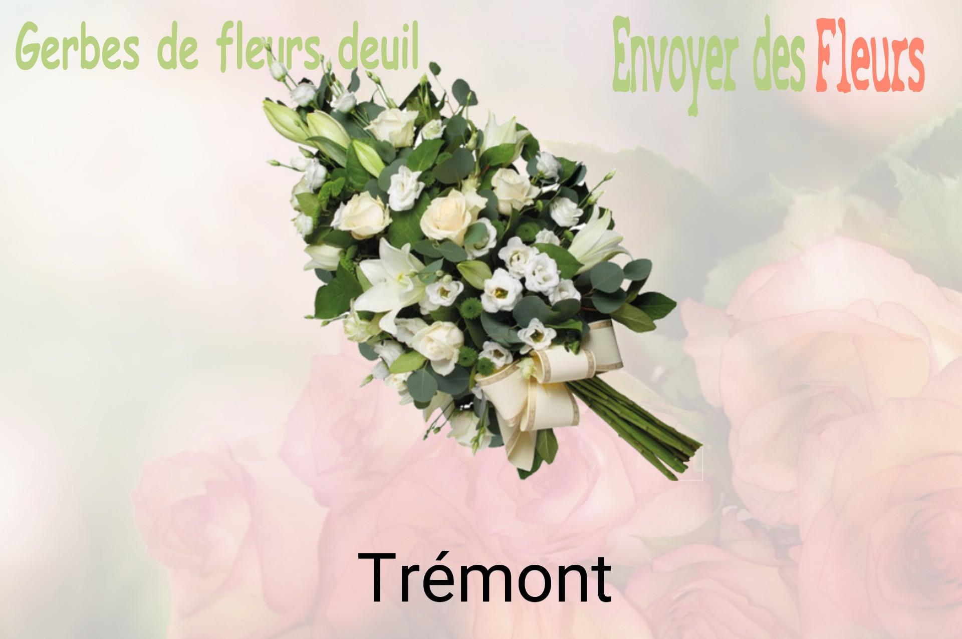 Gerbe de fleurs de deuil livrée à Trémont